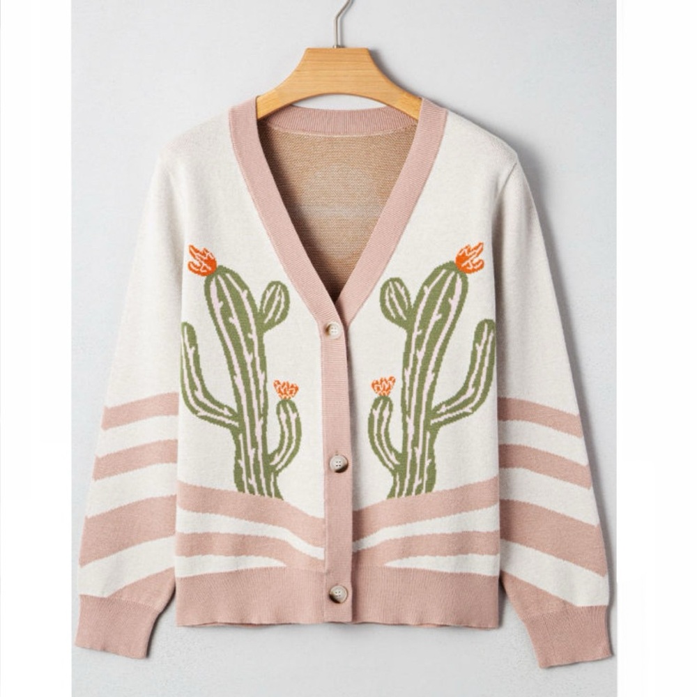 Cowgirl Cactus Sweater Cardigan - Picture 8 of 13